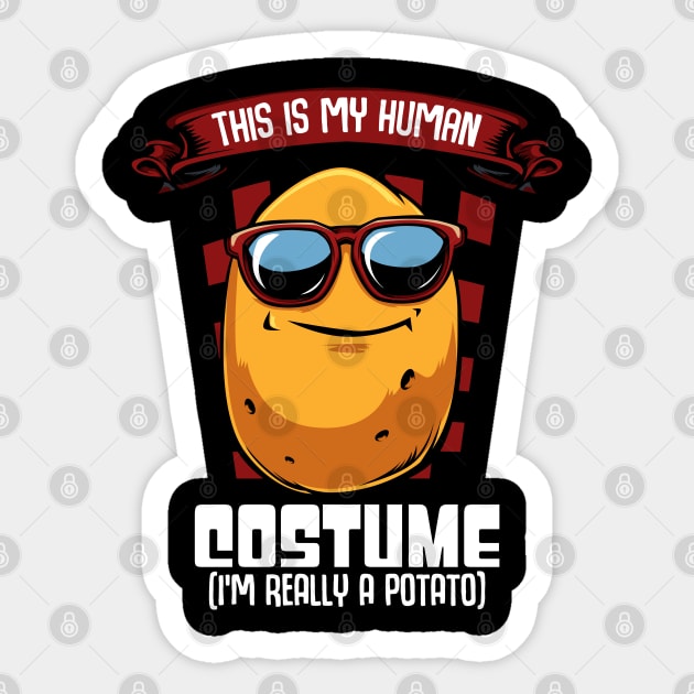 Potato - This Is My Human Costume - Funny Saying Sticker by Lumio Gifts